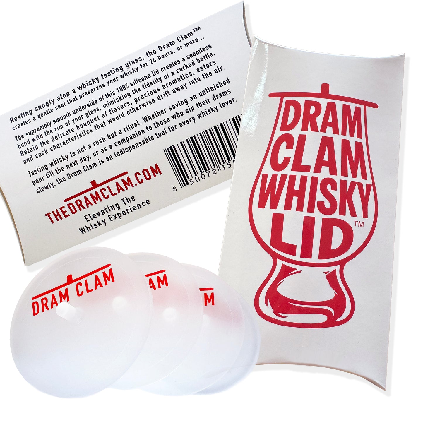 DRAM CLAM® Airtight Lid for Whisky Tasting Glasses (4 Pack)